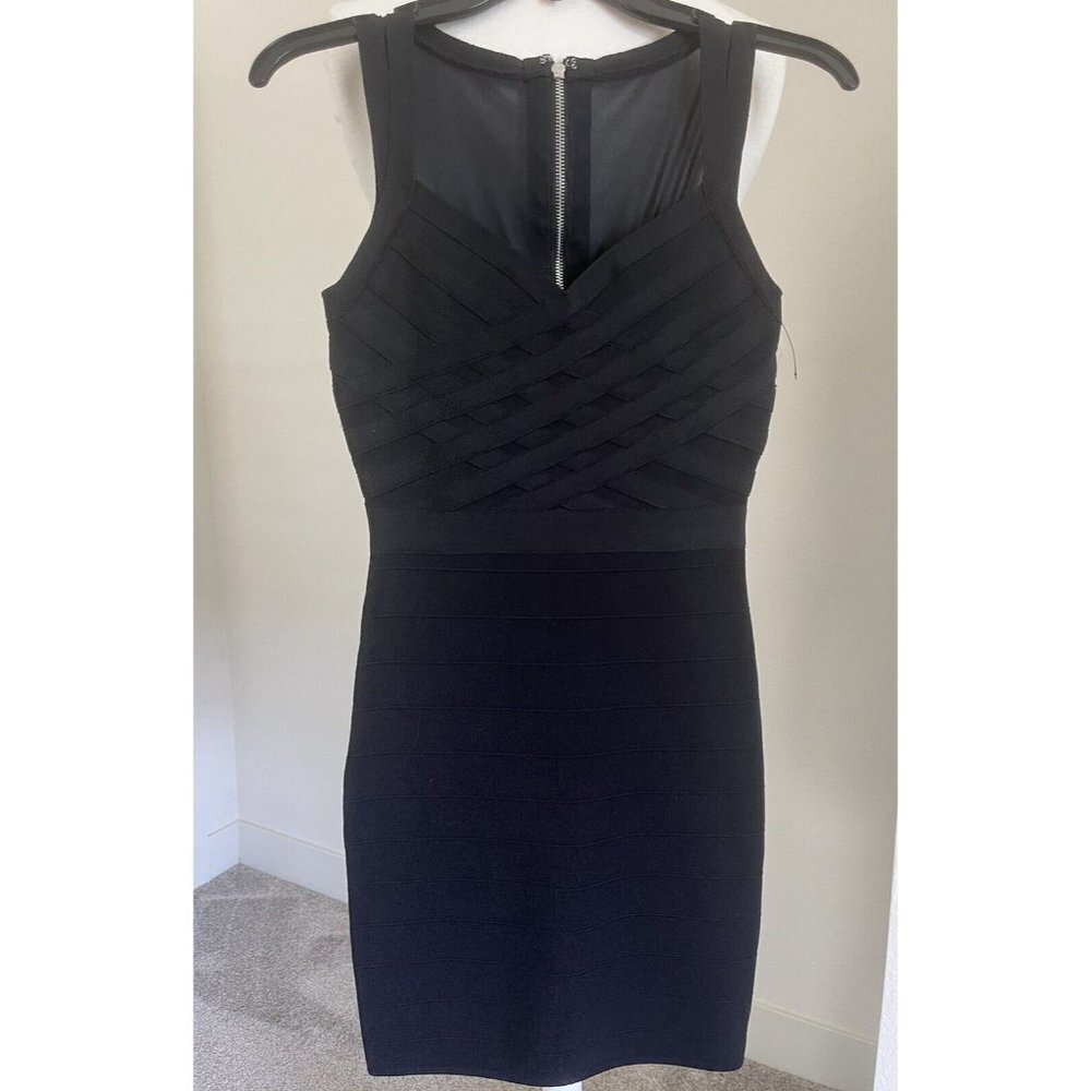 Guess Bandage Mini Dress Black Size Small NEW Cocktail Party Club Bodycon